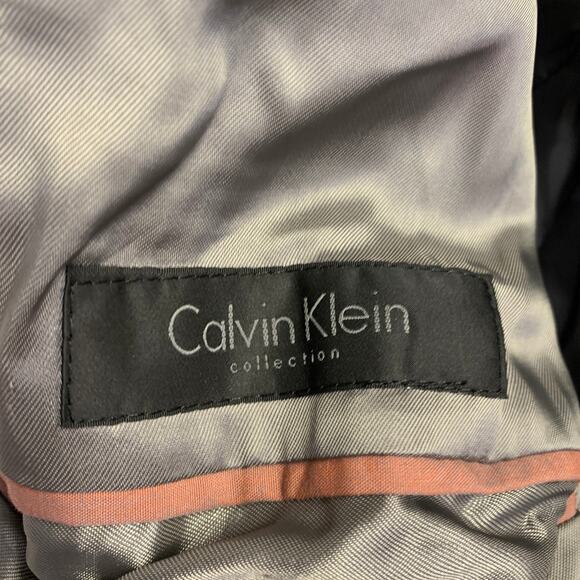 CALVIN KLEIN COLLECTION Size 41 Mauve Iridescent Cotton Sport Coat - Picture 5 of 5